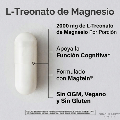 Brain+ Magnesio L-Treonato 2000mg con Magtein - 30 dias